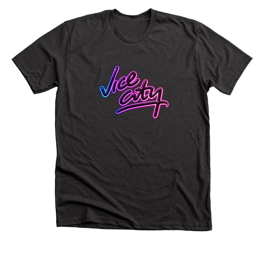 Miami Heat Gta 6 T Shirt, a Dark Grey Heather Premium Unisex Tee