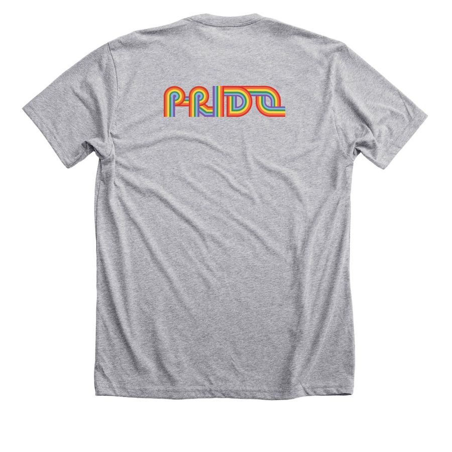 Suck a D Pride Month Top, a Athletic Heather Premium Unisex Tee (back-view)