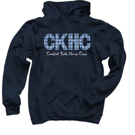 CKHC Plaid, a Navy Pullover Hoodie
