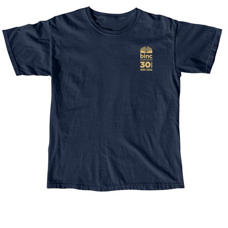 30th Tee or Hoodie: Not Charity, Solidarity, a True Navy Comfort Colors Unisex Tee