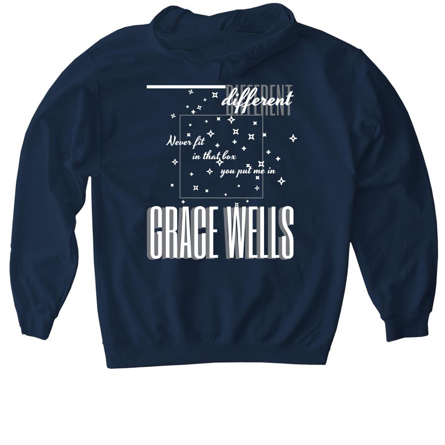 Different., a Navy Gildan Softstyle Pullover Hoodie