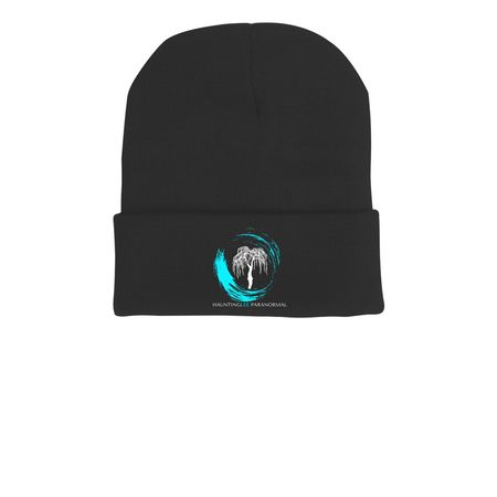 HauntingLee Paranormal Beanie, a Black Printed Cuffed Beanie