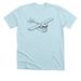 Retro Flying Car, a Heather Ice Blue Premium Unisex Tee