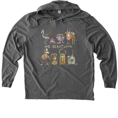 We BEASTlong., a Aluminum Grey Allmade Eco Triblend Hoodie Tee