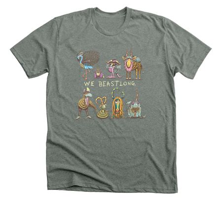 We BEASTlong., a Deep Heather Premium Unisex Tee