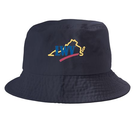 League Hats, a Navy Printed Bucket Hat