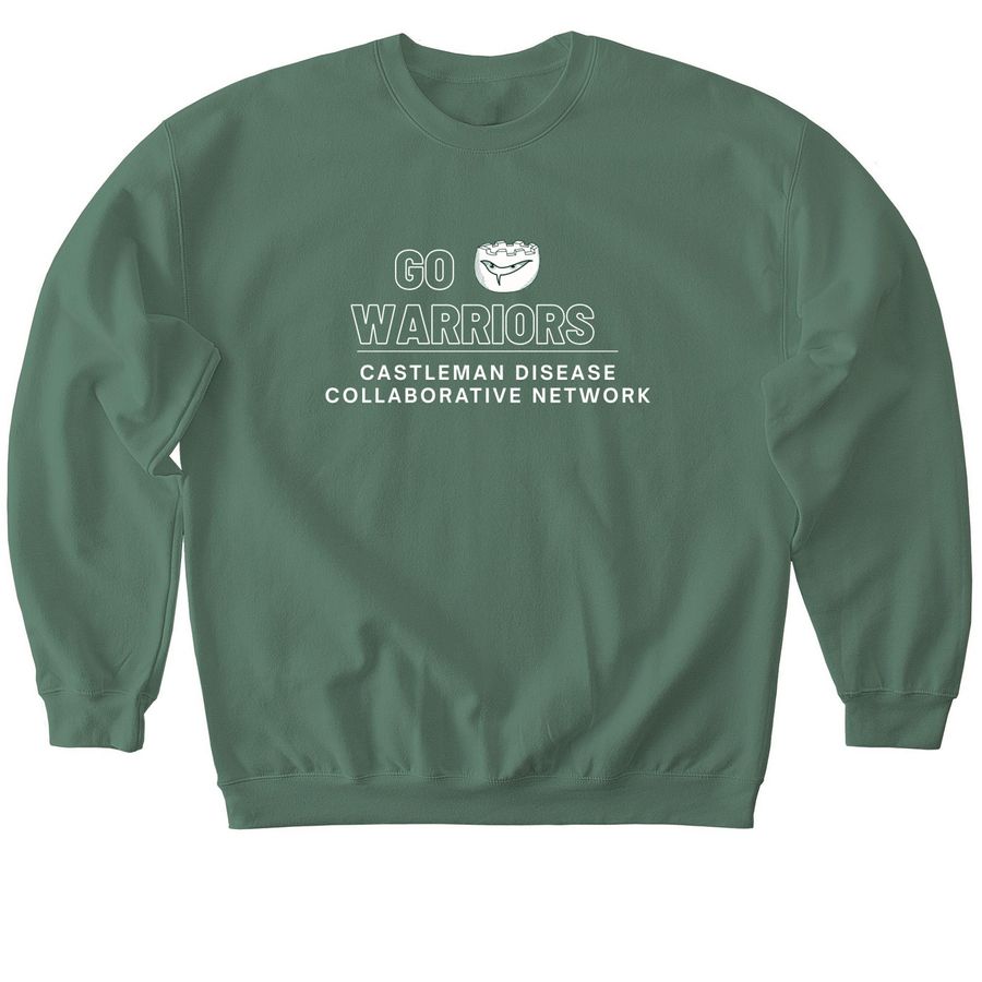 GO WARRIORS, a Military Green Softstyle Crewneck Sweatshirt