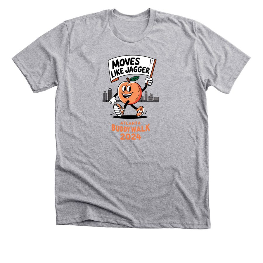 Moves Like Jagger Buddy Walk 2024, a Athletic Heather Premium Unisex Tee