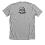 Ask Me About My Foster Cat, a Athletic Heather Premium Unisex Tee (back-view)