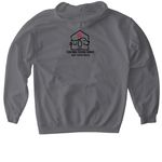 Ask Me About My Foster Cat, a Charcoal Gildan Softstyle Pullover Hoodie (back-view)