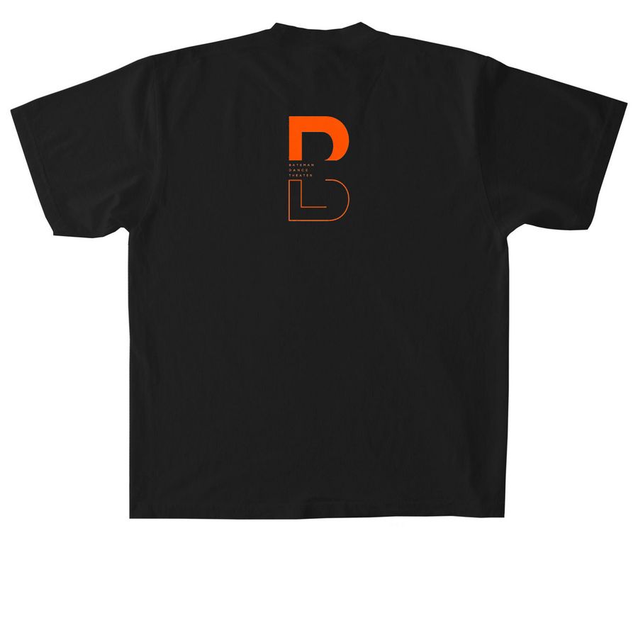 ARTIST FUND TEE, a Black Heavyweight Garment Dye Tee (back-view)