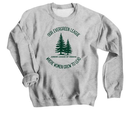 Our Evergreen League - Green, a Sport Grey Crewneck Sweatshirt