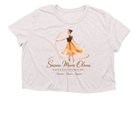 SMO Dance Foundation Apparel, a Heather Dust Women?s Flowy Cropped Tee