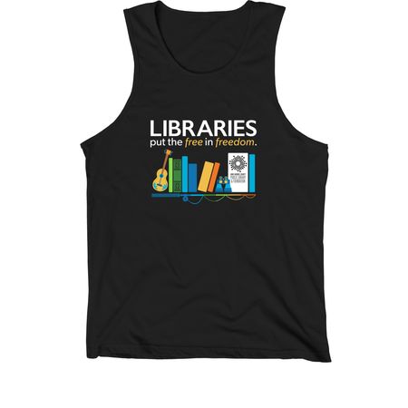 Libraries Put the Free in Freedom Apparel, a Black Premium Cotton Tank