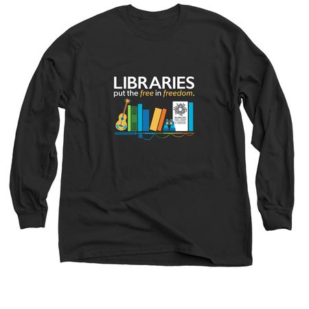 Libraries Put the Free in Freedom Apparel, a Black Classic Long Sleeve Tee