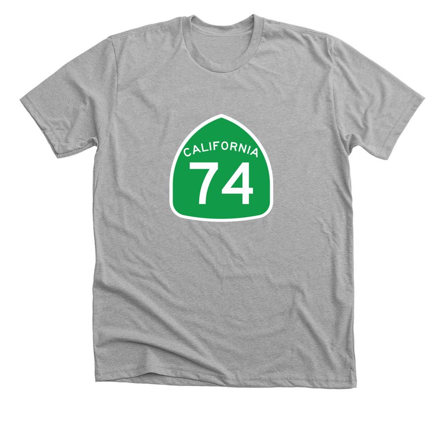 CA 74: Palms to Pines&nbsp;, a Athletic Heather Premium Unisex Tee