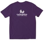 Send Girls to Camp 2026, a Purple Softstyle Cotton Tee (back-view)