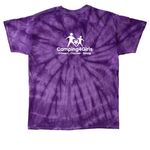Send Girls to Camp 2026, a Purple Classic Tie Dye Tee (back-view)