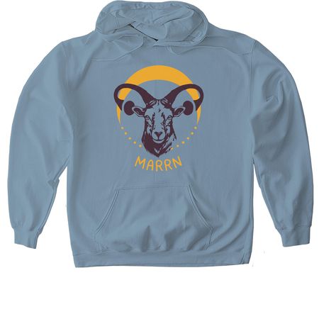 Bighorn Uterus Tees & Shirts - Front Logo, a Stone Blue Gildan Softstyle Pullover Hoodie