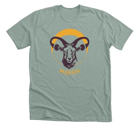 Bighorn Uterus Tees & Shirts - Front Logo, a Heather Sage Premium Unisex Tee