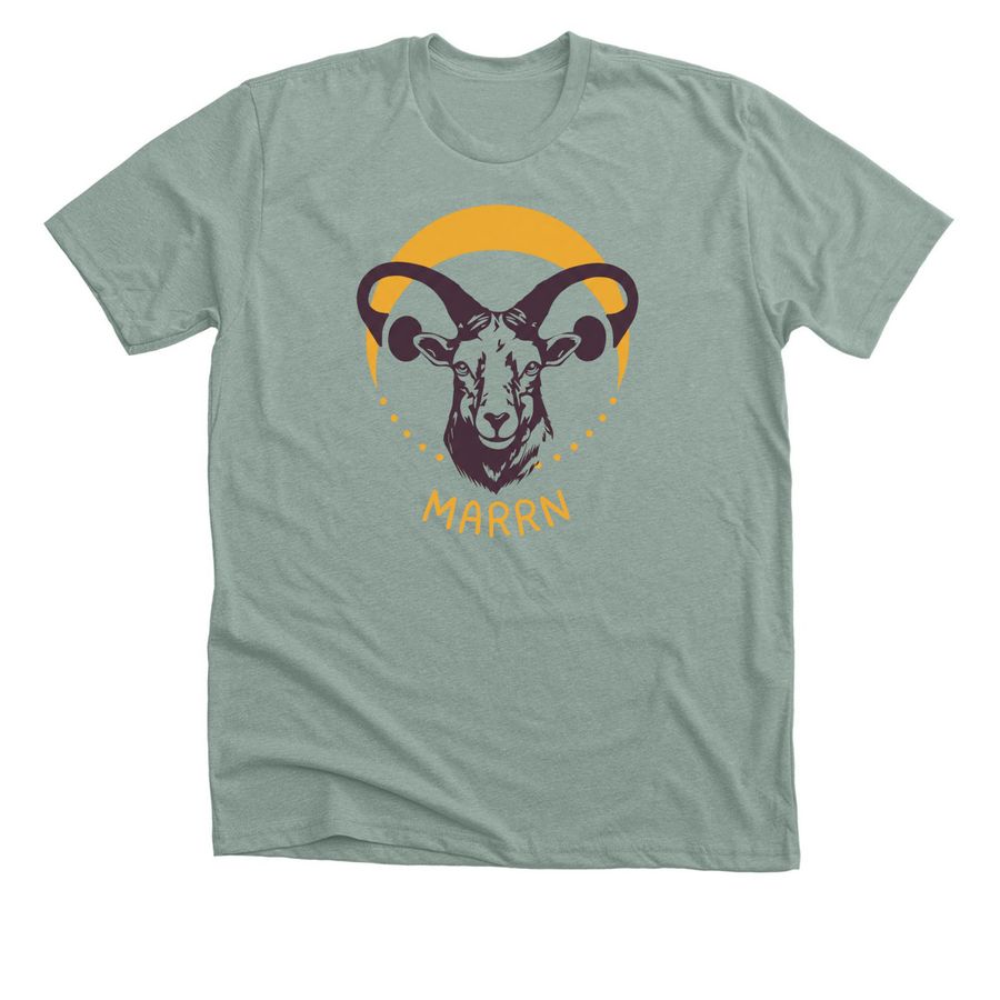 Bighorn Uterus Tees & Shirts - Front Logo, a Heather Sage Premium Unisex Tee