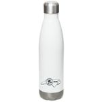 Stainless Steel Bottle, a White Stainless Steel Water Bottle (back-view)