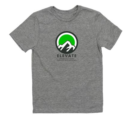 Elevate Childhood Cancer Research & Advocacy, a Aluminum Grey Allmade Youth Eco Triblend Tee
