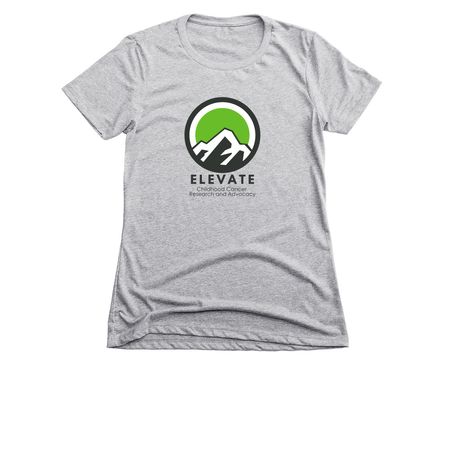 Elevate Childhood Cancer Research & Advocacy, a Dark Heather Grey Women's Slim Fit Tee