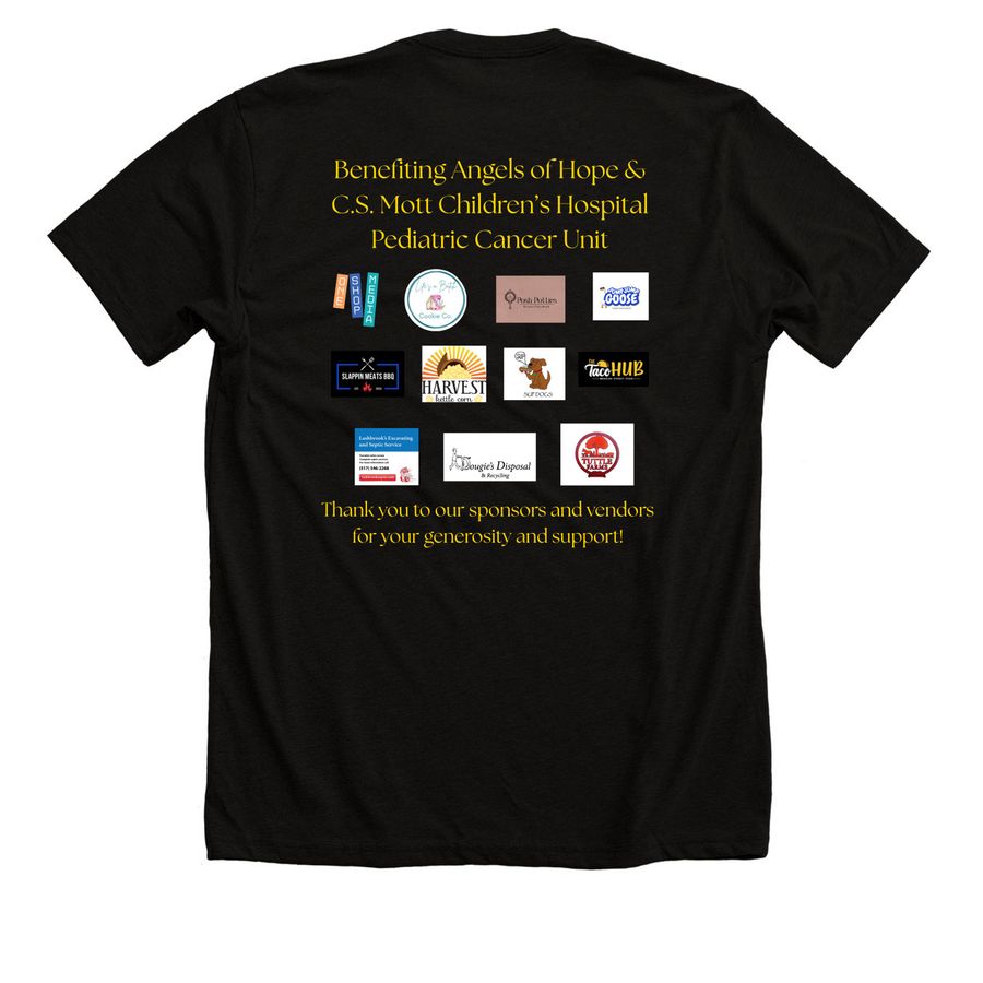 Spring Market for Little Heroes 2026, a Solid Black Blend Premium Unisex Tee (back-view)