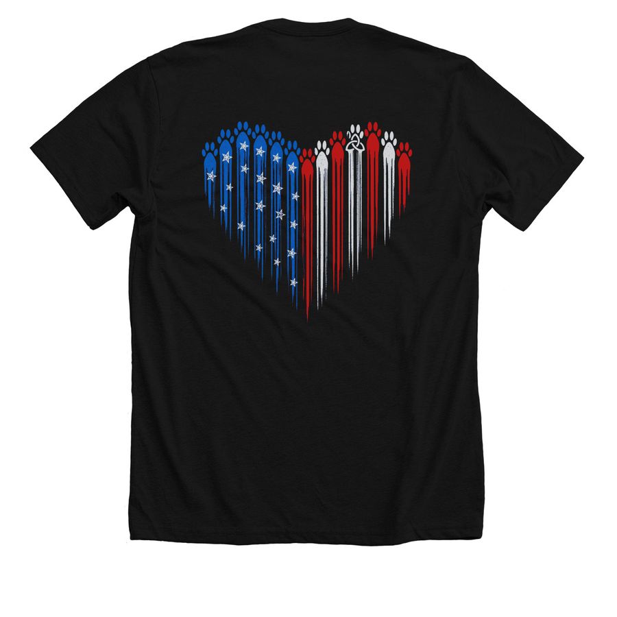 Love of Country & Canines, a Solid Black Blend Premium Unisex Tee