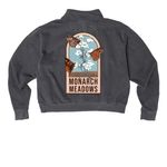 Monarch Meadows, a Pepper Comfort Colors Women's Quarter Zip Pullover (back-view)