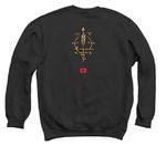 Seal Of The Poet, a Black Crewneck Sweatshirt (back-view)