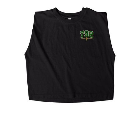 Limited Edition "Vermont Strong" Shirt, a True Black Women's Heavyweight Garment Dye Muscle Tee