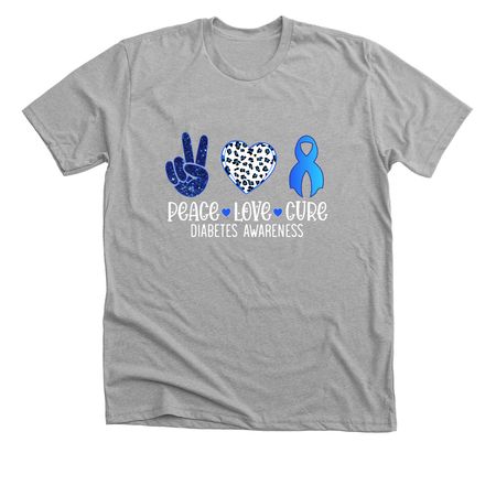 Peace Love Cure!, a Athletic Heather Premium Unisex Tee