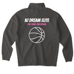 Girls Logo Collection, a Asphalt Midweight Quarter Zip Pullover (back-view)