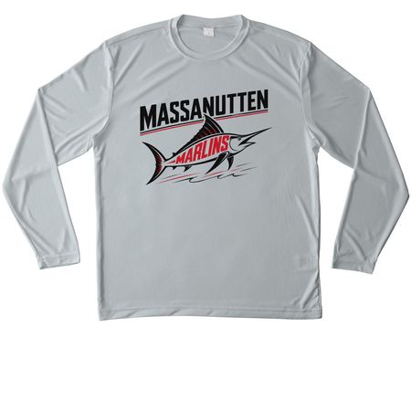 Marlins make waves&nbsp;, a Silver Unisex Performance Long Sleeve Tee