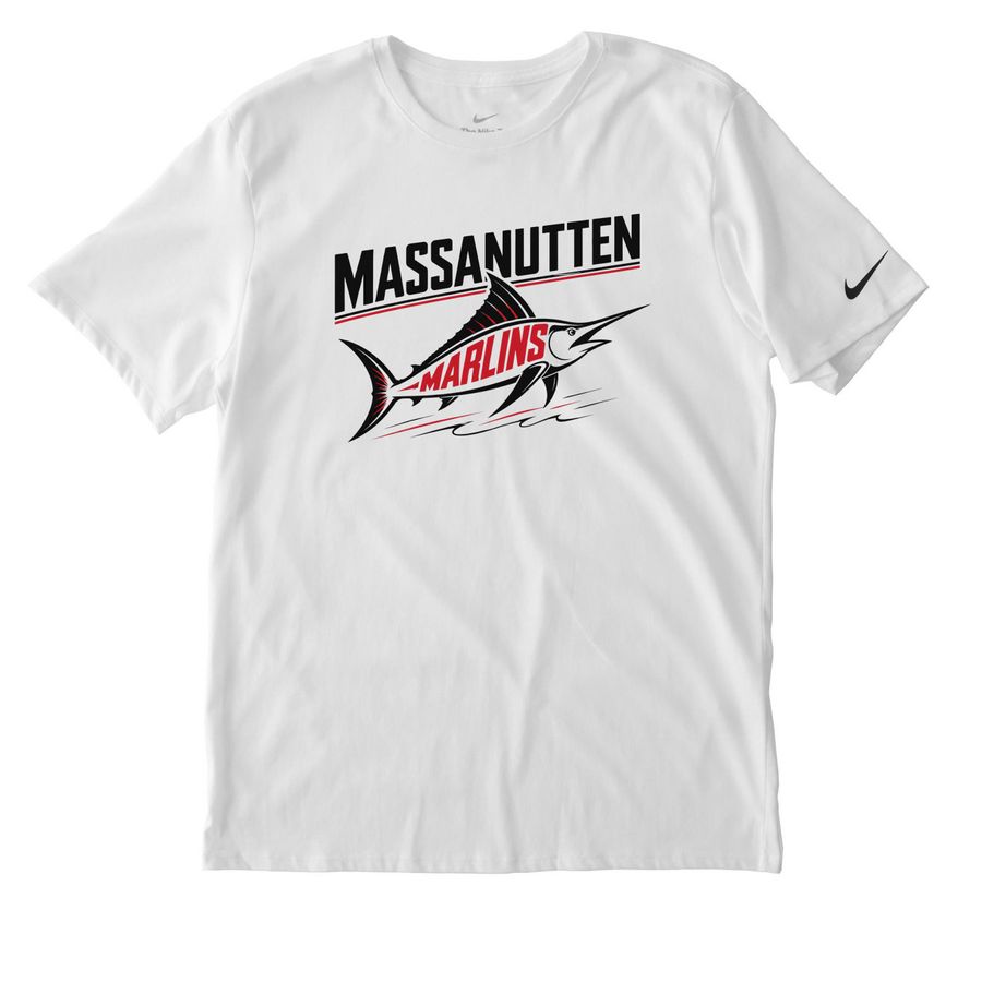 Marlins make waves&nbsp;, a White Nike Dri-FIT Jersey Blend Performance Tee