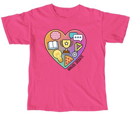 I&nbsp;?? Debate Colorful Tee, a Neon Pink Comfort Colors Unisex Tee