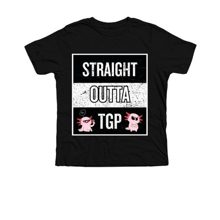 Straight Outta TGP, a Solid Black Blend Premium Youth Tee