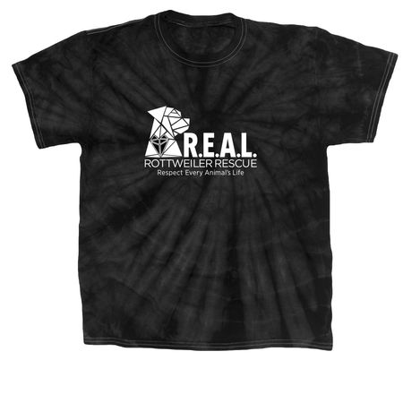 R.E.A.L. Rott Rescue Spring Merch, a Black Classic Tie Dye Tee