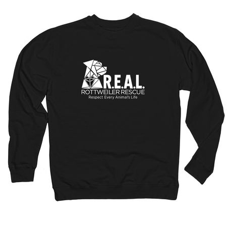 R.E.A.L. Rott Rescue Spring Merch, a Black Midweight Crewneck Sweatshirt