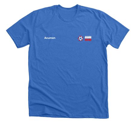 Acumen - Love the World, a Heather True Royal Premium Unisex Tee