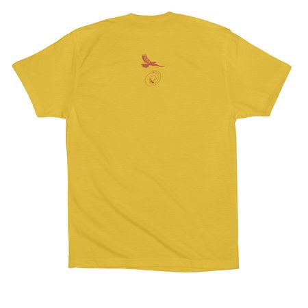 Carpe Sunshine Yellow T-shirt, a Maize Yellow Premium Cotton Tee (back-view)