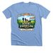 Fetch the Finish Line, a Heather Carolina Blue Premium Unisex Tee