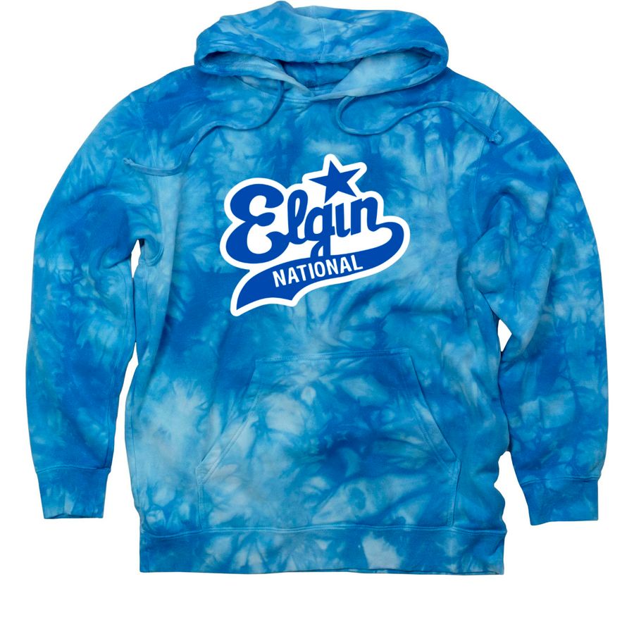 Tie Dye Classic, a Aqua Blue Tie Dye Pullover Hoodie