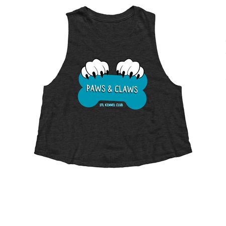PACSTL Official Merch - Spring Fundraiser, a Dark Grey Heather Women?s Cropped Racerback Tank