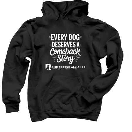 Comeback Story, a Black Pullover Hoodie