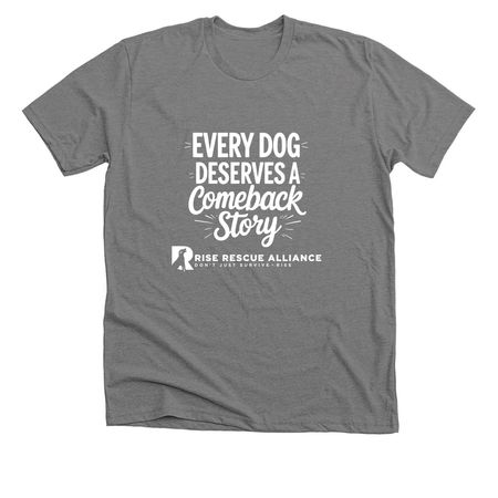 Comeback Story, a Deep Heather Premium Unisex Tee