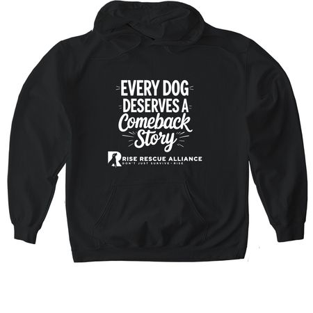 Comeback Story, a Black Gildan Softstyle Pullover Hoodie