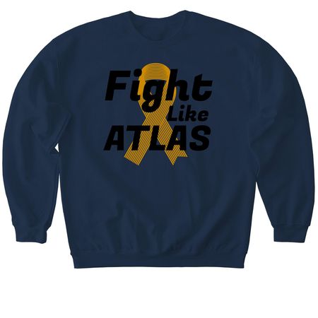 Fight with Atlas, a Navy Softstyle Crewneck Sweatshirt
